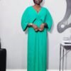 Emerald Green Pleated Maxi Dress.