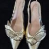 Gold Sling Back Heel Sandal