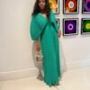 Emerald Green Pleated Maxi Dress