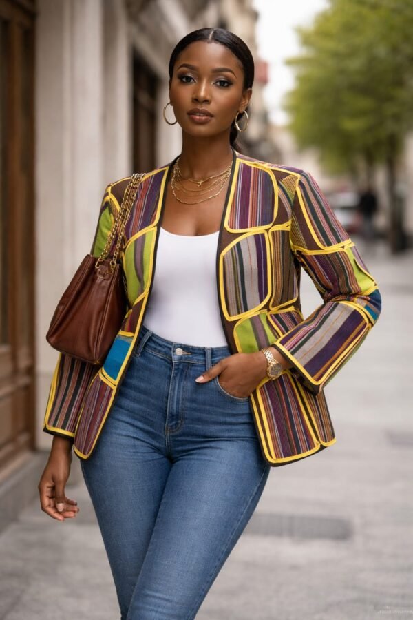 EWA  Asooke Patch Jacket